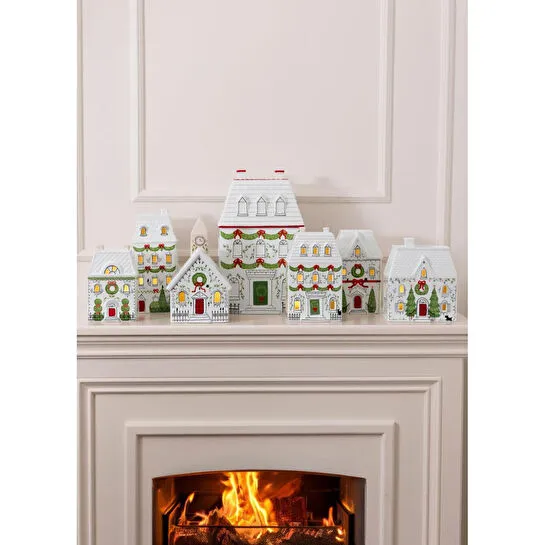 The Mia Dekoratif Led Işıklı Ev Biblo 11x9x22 Cm