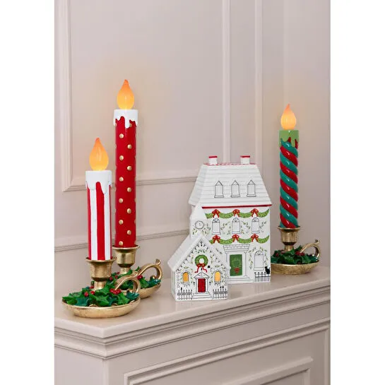 The Mia Dekoratif Led Işıklı Ev Biblo 13x11x22 Cm