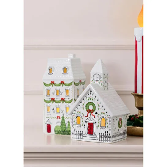 The Mia Dekoratif Led Işıklı Ev Biblo 13x11x22 Cm