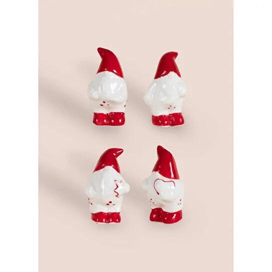 The Mia Dekoratif Askılı Biblo 4lü Set 4x4x7 Cm