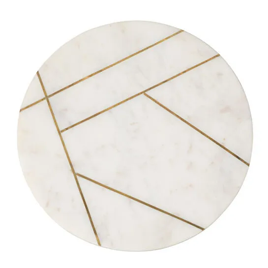 Mudo Home Brass Mermer Ayakli Sunum-25cm