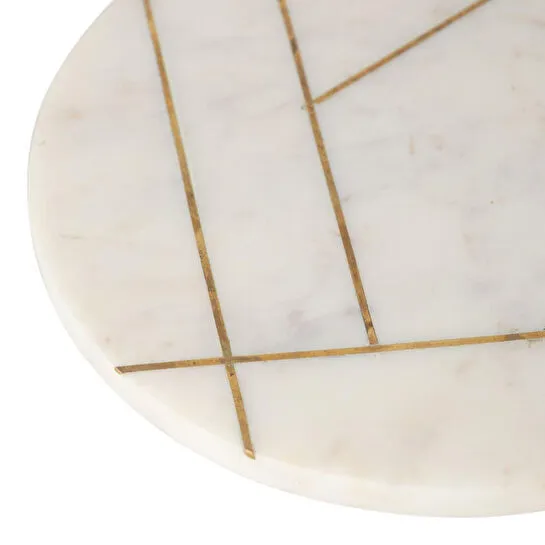 Mudo Home Brass Mermer Ayakli Sunum-25cm