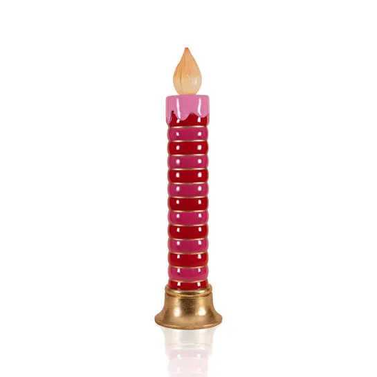 The Mia Dekoratif Led Işıklı Mum 25x25x97 Cm