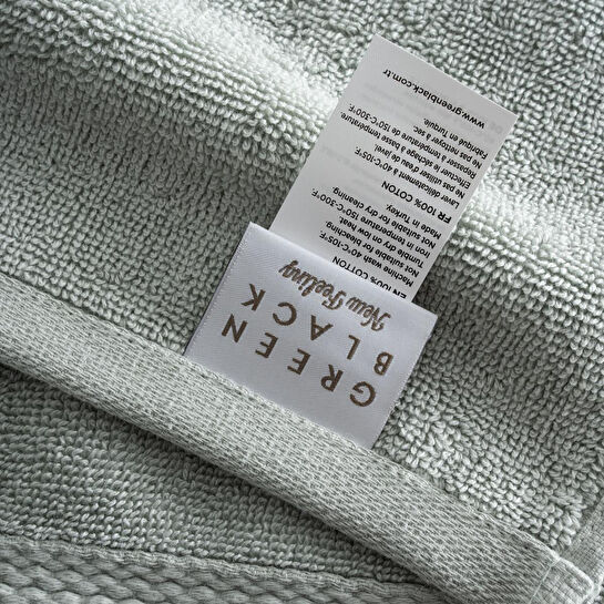 Green Black Lara 3'lü Havlu Seti %100 Pamuk Bordürlü Yeşil