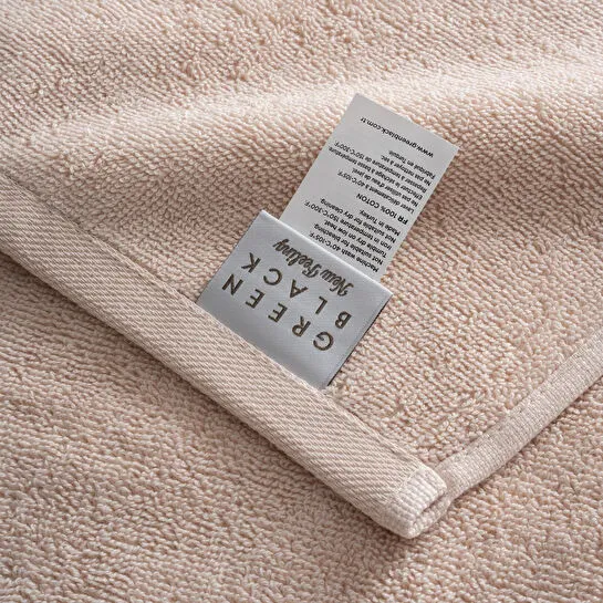 Green Black Lara 3'lü Havlu Seti %100 Pamuk Bordürlü Açık Somon