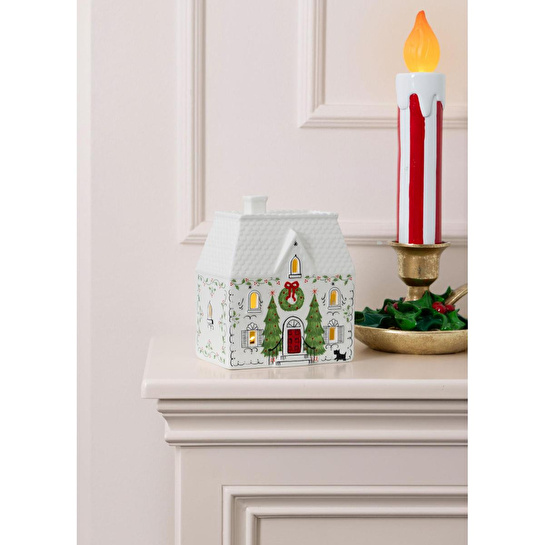 The Mia Dekoratif Led Işıklı Ev Biblo14x9x17 Cm