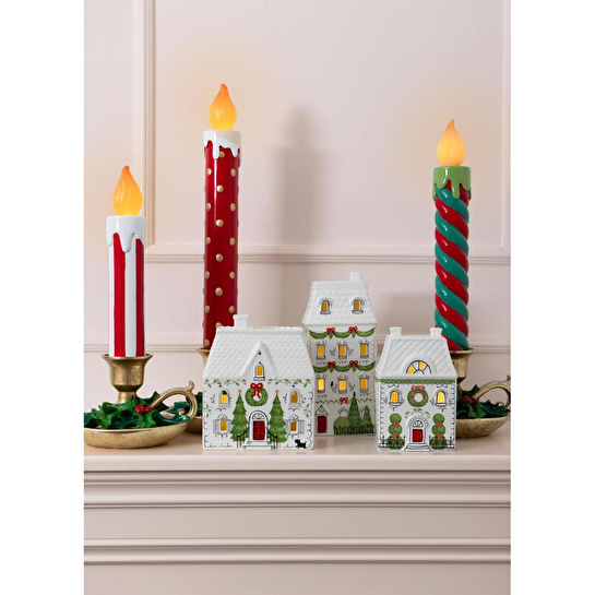 The Mia Dekoratif Led Işıklı Ev Biblo14x9x17 Cm