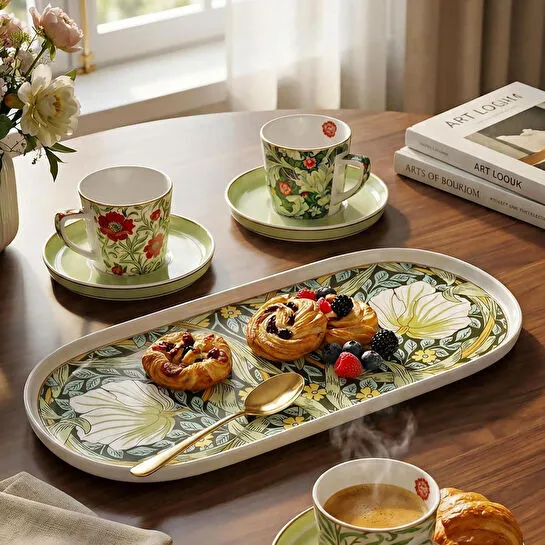 Lucky Art Sylva Bone Square-line 6li Kahve Fincani Seti