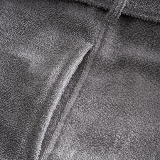 Green Black Rosalya Aile Bornoz Seti 10 Parça %100 Pamuk Nakışlı Pudra-gri