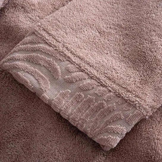 Green Black Fiorina Aile Bornoz Seti 10 Parça %100 Pamuk Jakarlı Pudra-bej