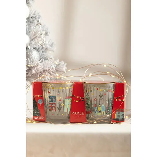 Rakle Cozy Winter Optic 2'li Su Bardağı Seti 360 Cc