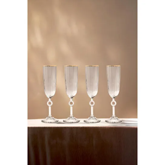 Rakle Elite Gold 4'lü Kahve Yanı Bardağı Seti 150 Cc