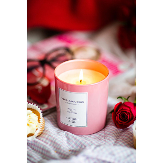 Rakle Le Jardin Vanilla Bourbon Kokulu 2'li Mum Seti Pembe 120 Gr - 200 Gr