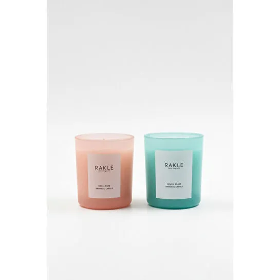 Rakle Basic Soft 2'li Mum Seti Yeşil - Pembe 120 Gr