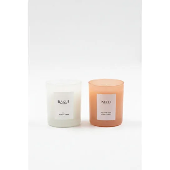 Rakle Basic Soft 2'li Mum Seti Beyaz - Turuncu 120 Gr