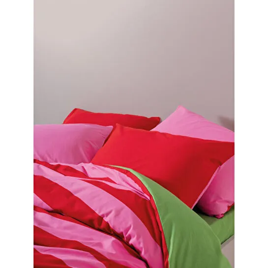 Cozy Home Popping Colors Çift Kişilik Lastikli Çarşaflı Nevresim Takımı Cherie Yeşil