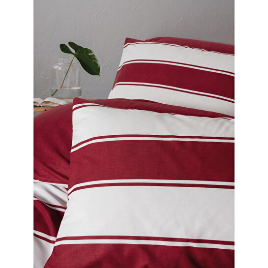 Cozy Home festive Tek Kişilik Lastikli Çarşaflı Nevresim Takımı Jolly Kırmızı