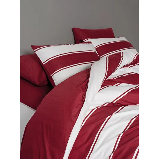 Cozy Home Festive Çift Kişilik Lastikli Çarşaflı Nevresim Takımı Jolly Kırmızı