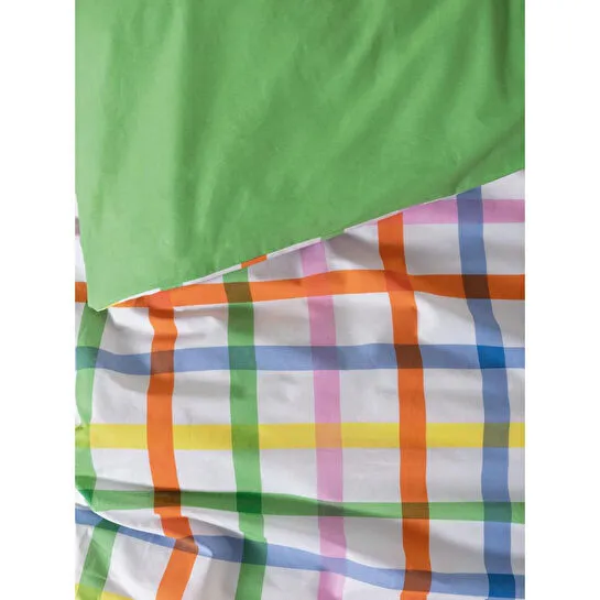 Cozy Home popping Colors Tek Kişilik Lastikli Çarşaflı Nevresim Takımı Hype Yeşil