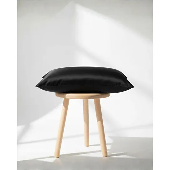 Cozy Home Halo Saten Yastık Kılıfı Siyah 50x70