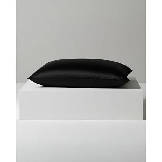 Cozy Home Halo Saten Yastık Kılıfı Siyah 50x70