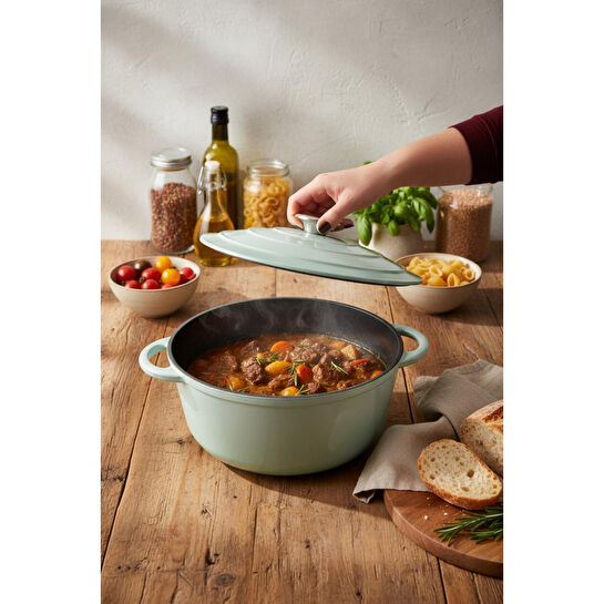Bernardo Intensa Döküm Tencere Yeşil 28cm