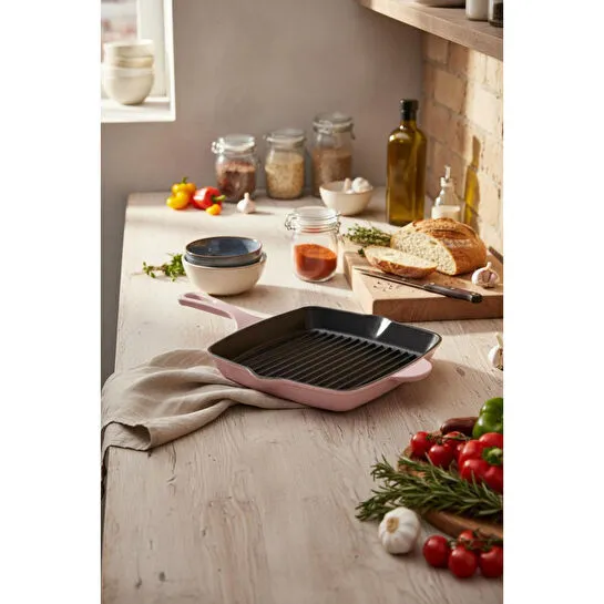 Bernardo Intensa Döküm Kare Tava Pembe 26cm