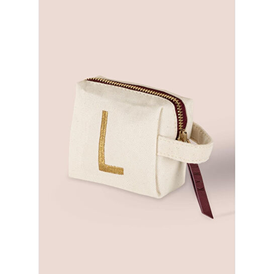 The Mia Harf Nakışlı Çanta L 14x12 Cm