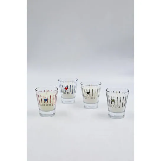 Rakle Retro Love 4'lü Mum Seti 60 Gr