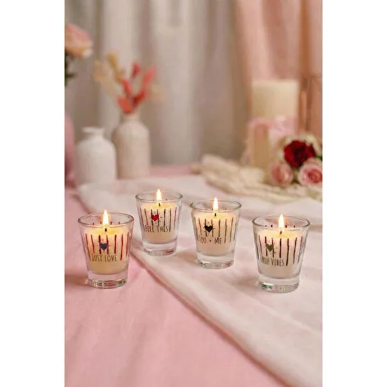 Rakle Retro Love 4'lü Mum Seti 60 Gr