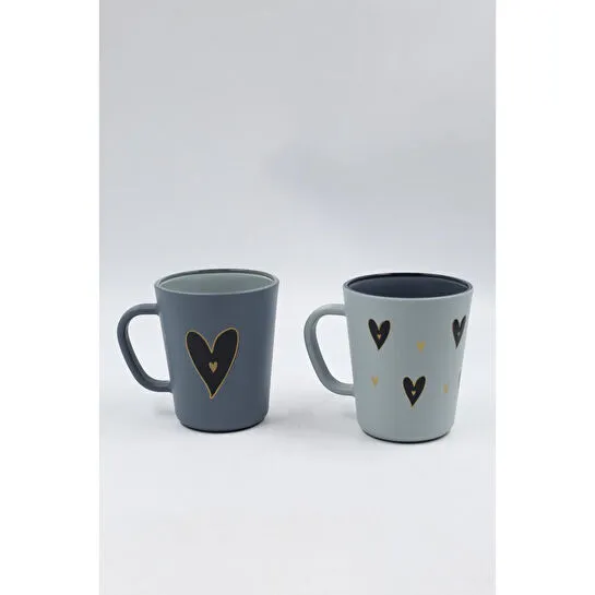 Rakle Black & Gold Love 2'li Kupa Seti 380 Cc