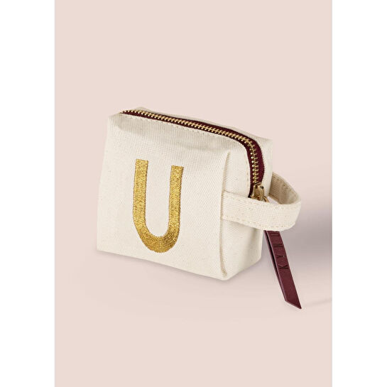 The Mia Harf Nakışlı Çanta U 14x12 Cm