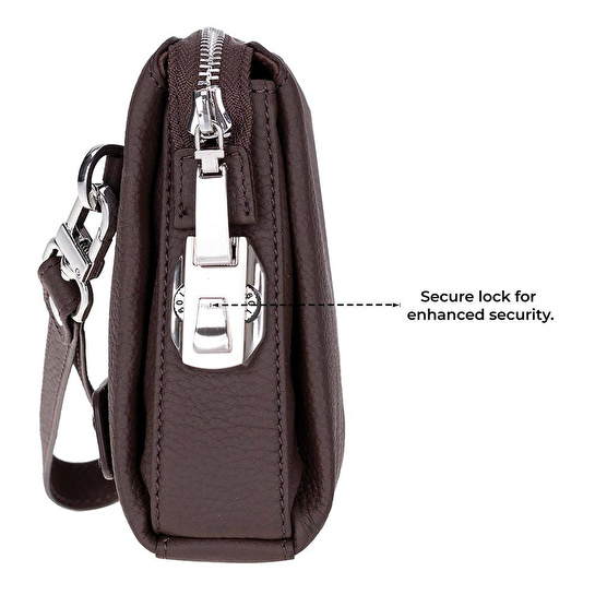 Bloominbag Forte Wrist Espresso Roast Unisex Kilitli Clutch Çanta