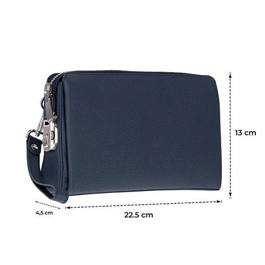 Bloominbag Forte Wrist Midnight Navy Unisex Kilitli Clutch Çanta