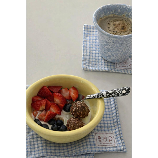 Beige & Stone Seramik Donut Bowl Kase Sarı