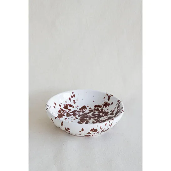 Beige & Stone Seramik Parlak Kahverengi Benekli 2 Boy Kase