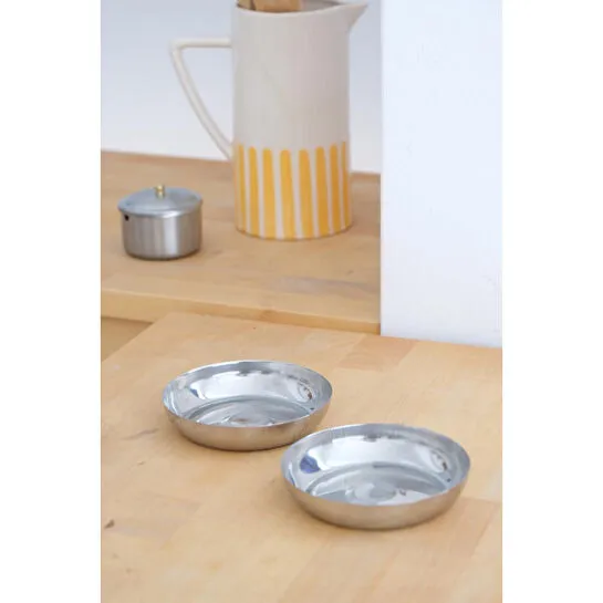 Beige & Stone Çelik 11,5 Cm Atıştırmalık Sosluk 2'li Mini Tabak