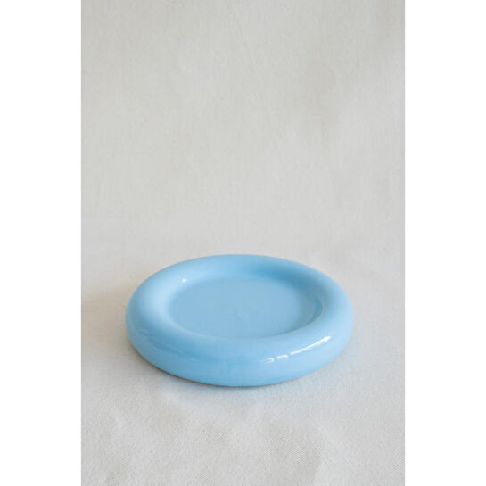 Beige & Stone Seramik Küçük Boy Mavi Donut Tatlı Tabağı