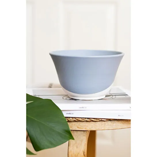 Beige & Stone Natural Stone Gri Seramik Kase