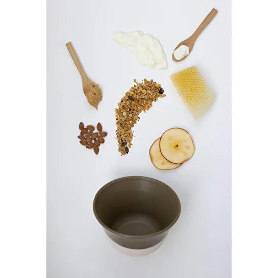 Beige & Stone Naturel Stone Haki Yeşil Seramik Kase