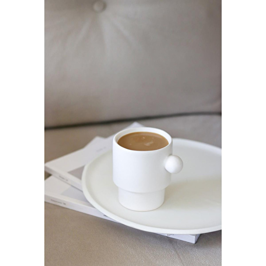Beige & Stone Colorfull Coffe Collection Top Kulplu El Yapımı Seramik Kupa