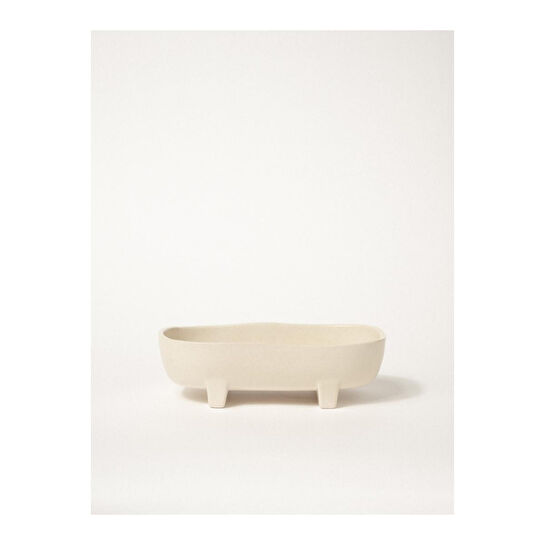 Beige & Stone Doğal Dokunuş Seramik Vanilya Sunum Tabağı