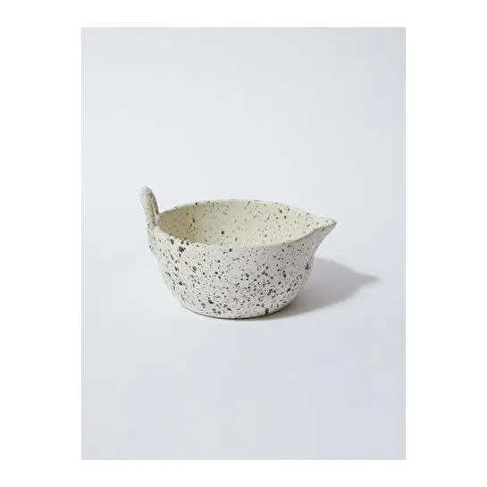 Beige & Stone Seramik Benekli Çırpma Karıştırma Kabı 850 Ml