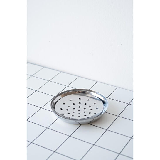 Beige & Stone Çelik 11,5 Cm Damla Katı Sabunluk