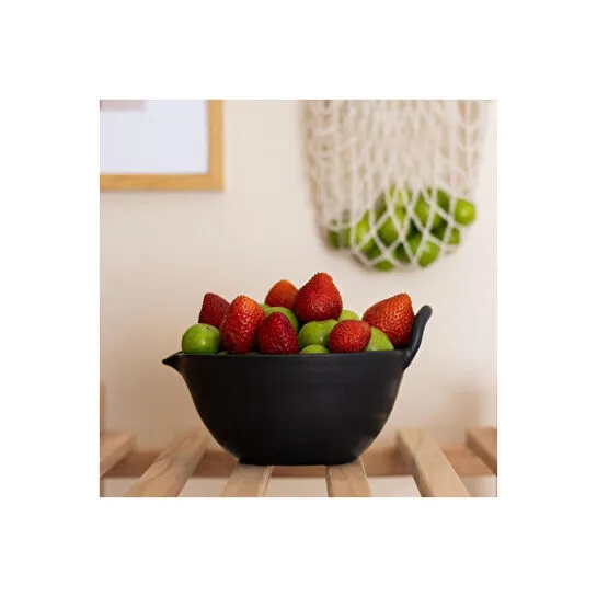 Beige & Stone Seramik Siyah Çırpma Karıştırma Kabı 850 Ml