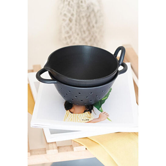 Beige & Stone Seramik Siyah Çırpma Karıştırma Kabı 850 Ml