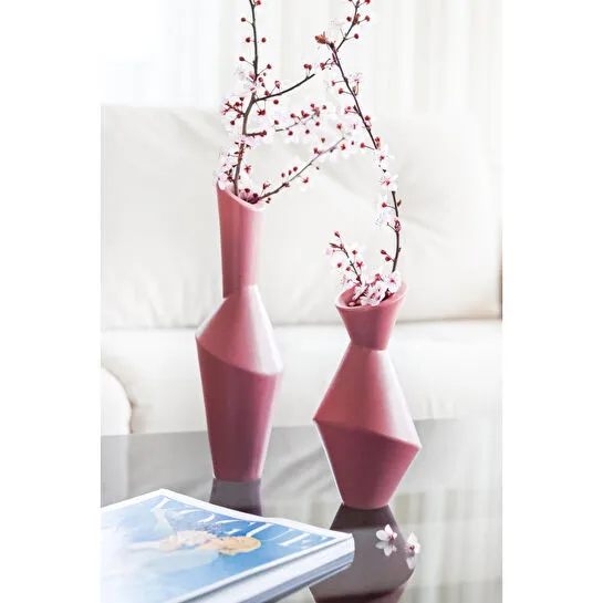 Beige & Stone Liena Vazo Dekoratif Obje