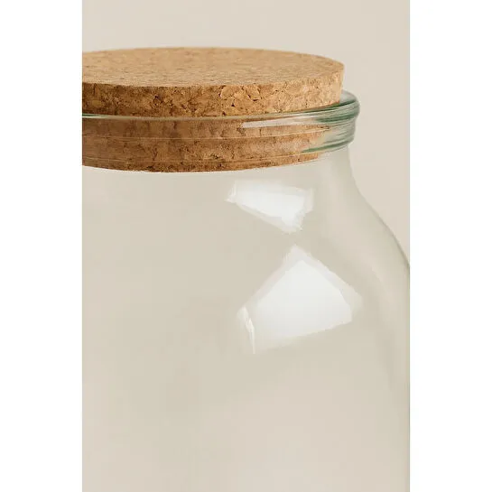 Beige & Stone Cam Kapsül Deterjan Kavanozu