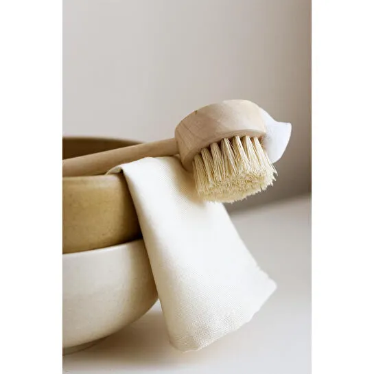 Beige & Stone Ahşap Çok Amaçlı Bulaşık Fırçası