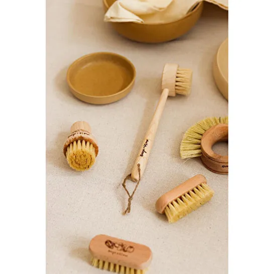 Beige & Stone Ahşap Çok Amaçlı Bulaşık Fırçası